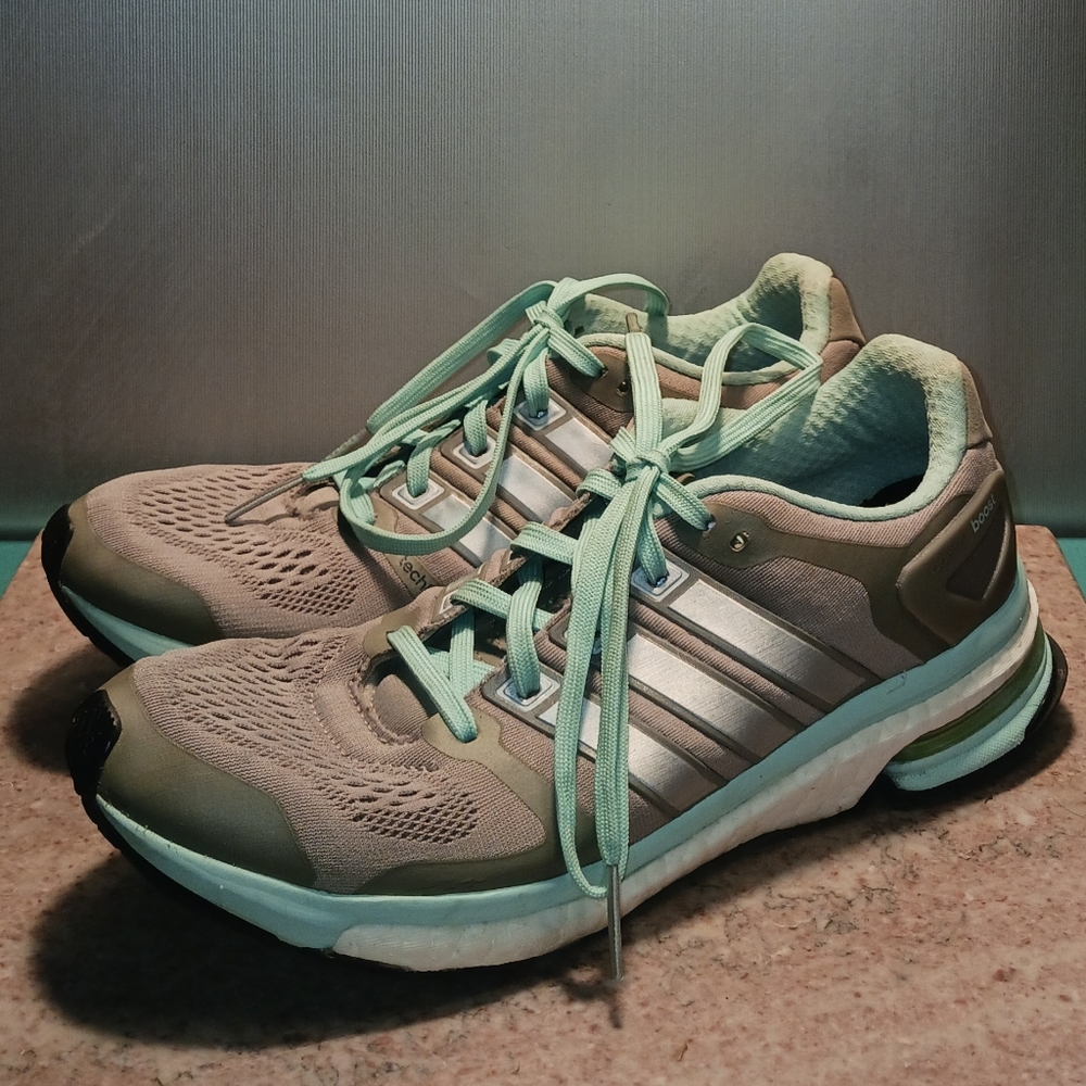 Adidas Adistar Boost Women's Size 8.5 Gray Blue Shoes